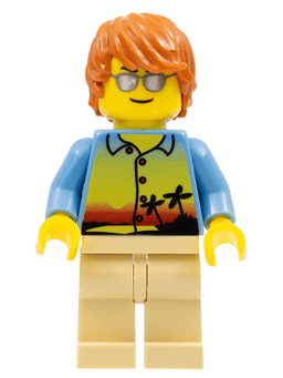 LEGO Dad Sunset and Palm Trees Shirt (twn245) minifigure