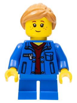 LEGO Girl Denim Jacket Blue Short Legs (twn254) minifigure