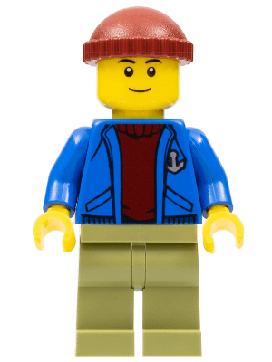 LEGO Light Keeper Blue Anchor Jacket (twn263) Town / City Minifigure