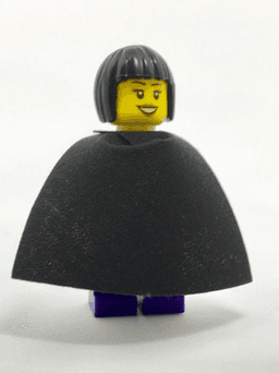 LEGO Female Dark Purple Blouse with Gold Sash and Flowers Dark Purple Legs Black Bob Cut Hair (twn281) minifigure