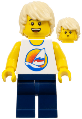 LEGO Surfboard on Ocean (twn285) Town / City Minifigure
