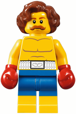 LEGO Boxer Wavy Reddish Brown Hair (twn309) minifigure