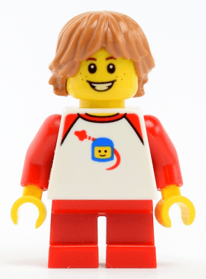 LEGO Boy with White Classic Space Shirt (twn339) Town / City Minifigure