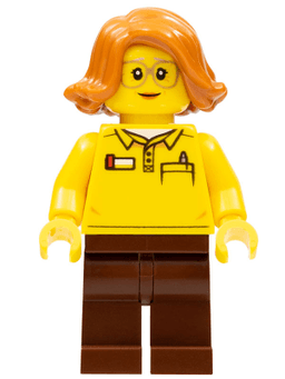 LEGO Female Toy Store Worker (LEGO Logo on Reverse of Torso) (twn381) minifigure