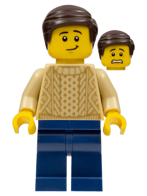LEGO Male with Tan Knit Sweater (twn388) Town / City Minifigure