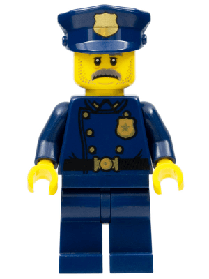 LEGO Police Officer Moustache (1940s Era) (twn404) Town / City Minifigure