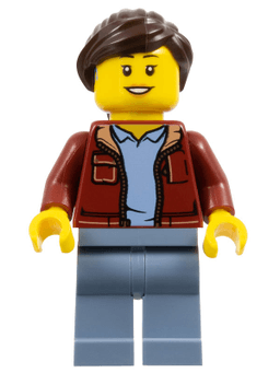 LEGO Woman Dark Brown Hair (twn430) minifigure