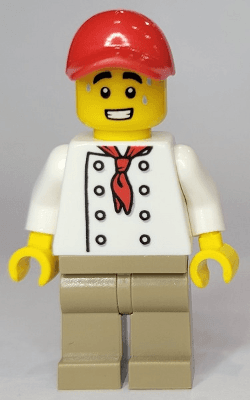LEGO Hot Dog Vendor (twn433) Town / City Minifigure