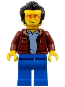LEGO Man Black Widow's Peak Hair (twn439) minifigure