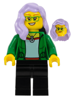LEGO Woman Lavender Hair (twn447) minifigure