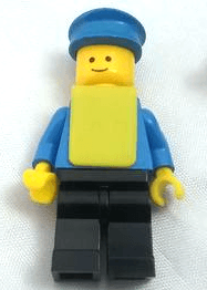 LEGO Plain Blue Torso with Blue Arms Blue Hat Yellow Vest (twn448) minifigure