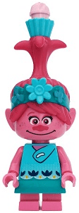 Poppy - Medium Azure Cupcake, Bright Pink Swirl