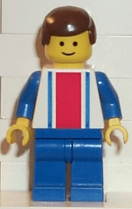 LEGO Vertical Lines Red & Blue (ver001) Town / City Minifigure