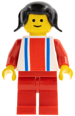LEGO Vertical Lines Red & Blue (ver007) Town / City Minifigure