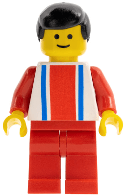 LEGO Vertical Lines Red & Blue (ver014) Town / City Minifigure