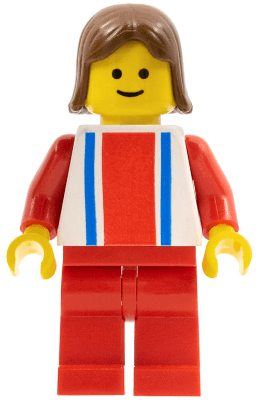 LEGO Vertical Lines Red & Blue (ver016) Town / City Minifigure