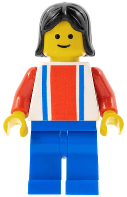 LEGO Vertical Lines Red & Blue (ver017) minifigure