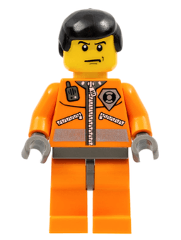 LEGO Coast Guard World City Black Male Hair (wc014) minifigure