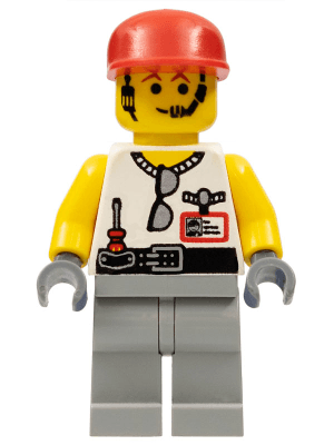 LEGO Grip with Light Gray Legs Red Cap (wc4060) LEGO Minifigure