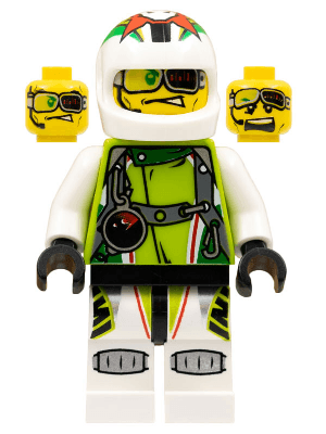 LEGO Team X-treme Daredevil 2 (DEX-treme) (wr008) Dino Minifigure