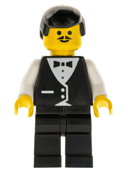 Town Vest Formal - Waiter with Moustache