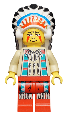 LEGO Indian Chief 1 (Big Chief Rattle Snake / Big Chief Rattlesnake) (ww017) LEGO Minifigure