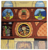 Plastic Backdrop 3D with Hufflepuff Common Room Pattern