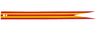 Cloth Banner Flag Pointed Ends with 3 Red and 2 Yellow Stripes Pattern