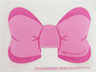 Plastic Bow with Magenta Edges and Creases on Dark Pink Background Pattern
