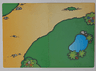 Paper Duplo Playmat with Dirt Road and Pond Pattern, Cardboard from Set 3092