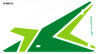 Plastic Triangle 10 x 19 Sail with Green and Lime Chevrons Pattern
