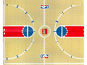 Plastic Part for Set  3428 - Tan Playmat with NBA Basketball Court Pattern