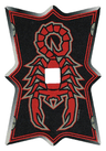 Plastic Shield (Undetermined Type) for Large Figures with Knights Kingdom Vladek Scorpion Pattern