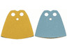 Minifigure Cape Cloth, Standard - Starched Fabric - 3.9cm Height with Yellow and Bright Light Blue Sides
