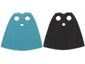 Minifigure Cape Cloth, Standard - Starched Fabric - 3.9cm Height with Dark Azure and Black Sides