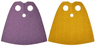 Minifigure Cape Cloth, Standard - Starched Fabric - 3.9cm Height with Medium Lavender and Bright Light Orange Sides