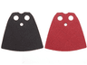 Minifigure Cape Cloth, Standard - Starched Fabric - 4.0cm Height with Black and Dark Red Sides