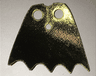 Minifigure Cape Cloth, Scalloped 5 Points (Batman) - Traditional Starched Fabric with Black and Gold Sides
