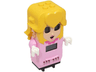 Figure Base Peach with 4 Top Studs and LCD Screens for Eyes and Chest