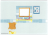 Plastic Part for Set  5940 - Bathroom Backdrop with Mirror, Shelf, Tiles, Towel, and Medicine Cabinet Pattern