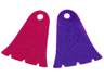 Mini Doll, Cape Cloth, Bell Shaped with 3 Notches, One Side Magenta, One Side Dark Purple