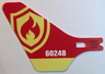 Plastic Tail for Flying Helicopter with '60248' and Fire Logo Pattern