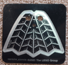 Plastic Cape with Silver Spider Web Pattern