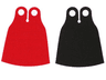 Minifigure Cape Cloth, Extended with Red and Black Sides