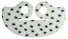 Minifigure Cape Cloth, Very Short Wide Collar (Shawl) with Black Fur Spots Pattern