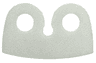 Minifigure Cape Cloth, High Rounded Narrow Collar, Rounded Sides - Traditional Starched Fabric