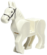 Horse, Movable Legs with Black Eyes, White Pupils, and Single Silver Buckle on Black Bridle Pattern