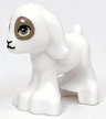 Goat, Friends Style, Baby with Black Eyes, Nose and Mouth and Dark Tan Eyes and Spots Pattern
