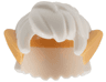 Minifigure, Hair Short, Thick and Messy with Molded Medium Tan Elf Ears Pattern