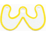 Minifigure Cape Cloth, Curved with Hand Holes, Round Around Neck Hole with Yellow Border Pattern - Spongy Stretchable Fabric